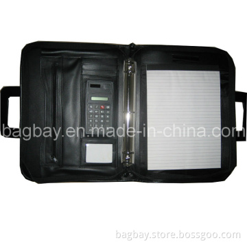Business Leather Portfolio with Carring Handle (PFBG09-014)